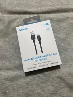 Anker 322 USB-A to USB-C Cable (3ft Braided)