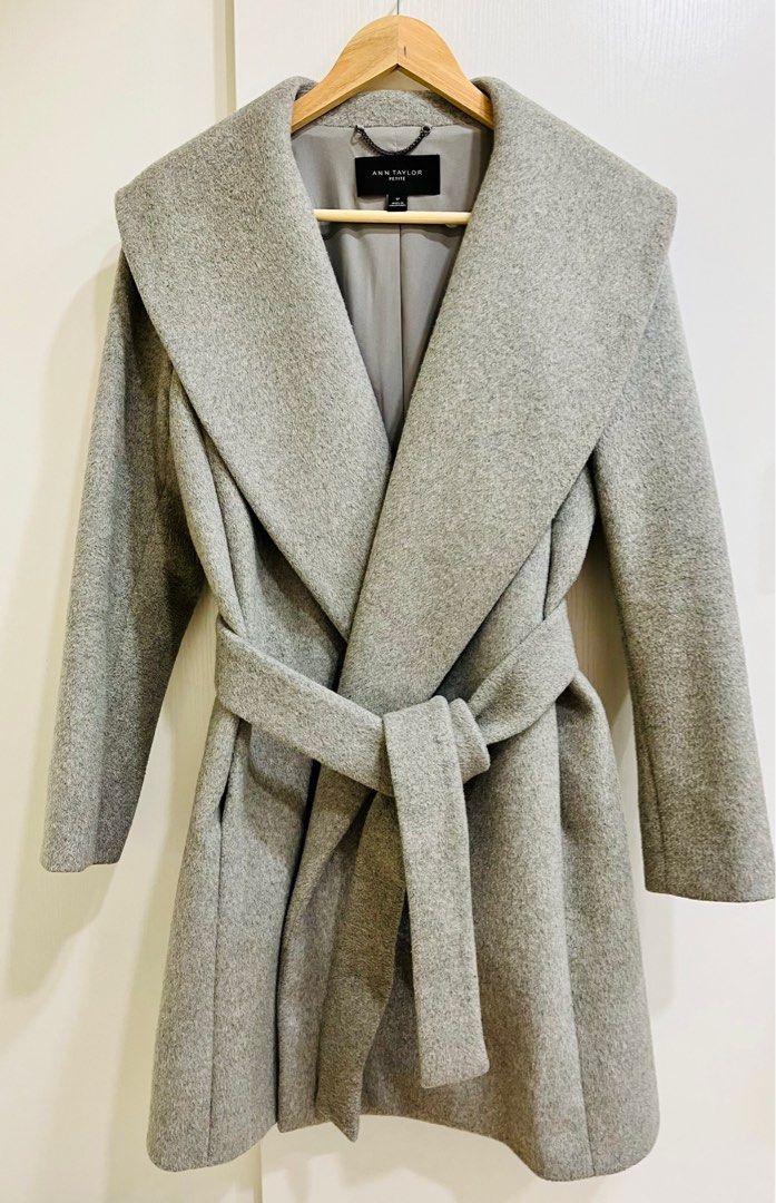 Ann taylor petite discount shawl collar wrap coat