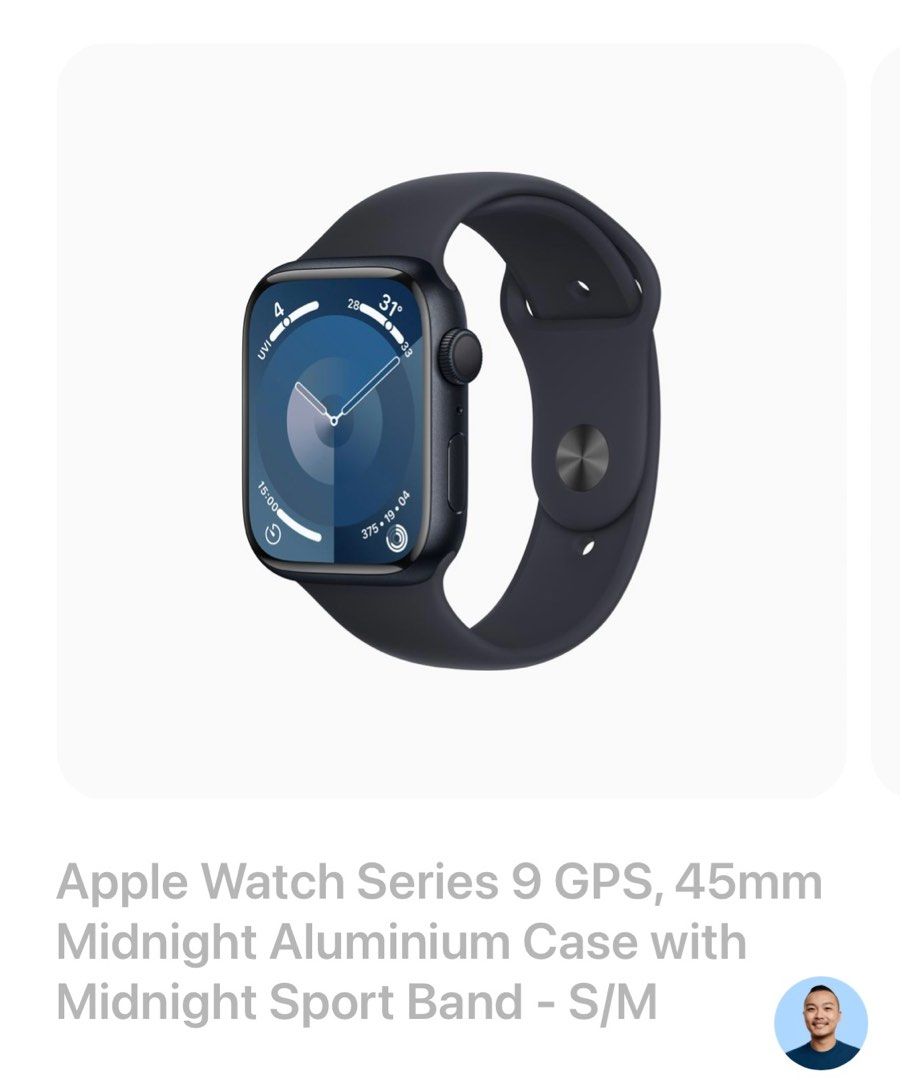 Buy Apple Watch Series 9 GPS, 45mm Midnight Aluminum Case with