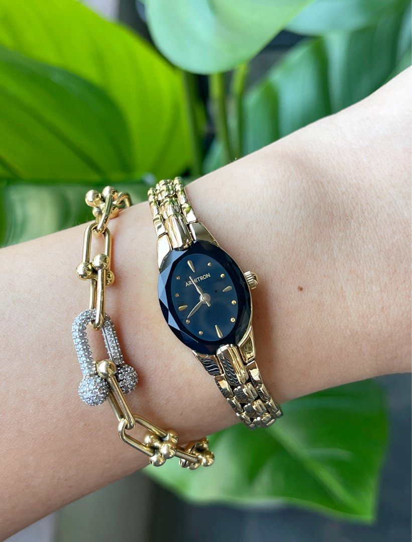 Armitron gold watch womens online