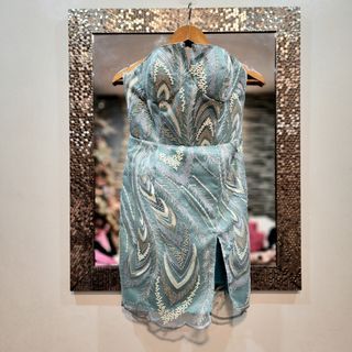 Atelier Debbie Co: Lace Tube Dress Corset in Mint Green