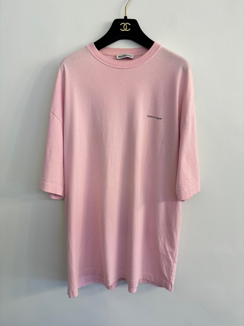 balenciaga pink oversized shirt