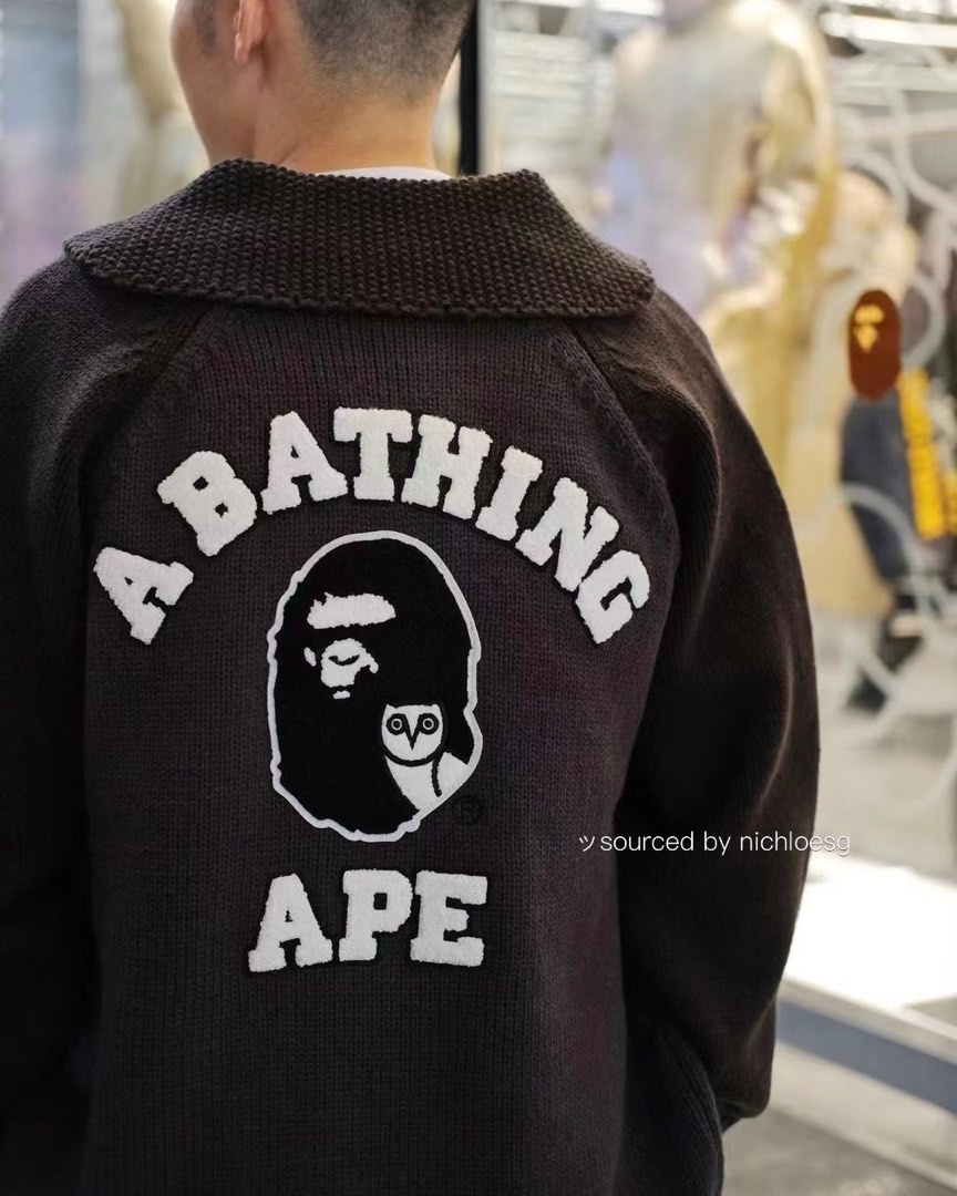 BAPE X OVO COWICHAN SWEATER, Men's Fashion, Coats, Jackets and