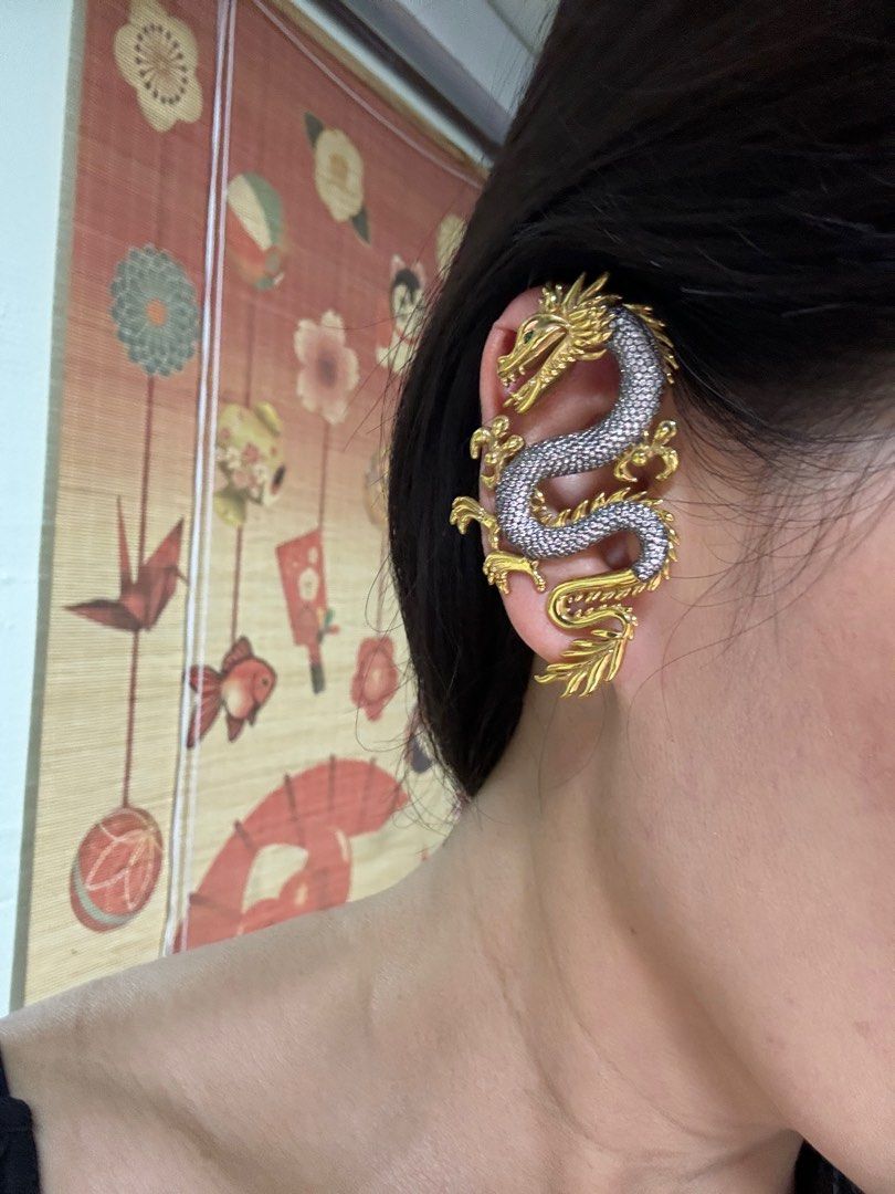 Gold dragon cheap ear cuff