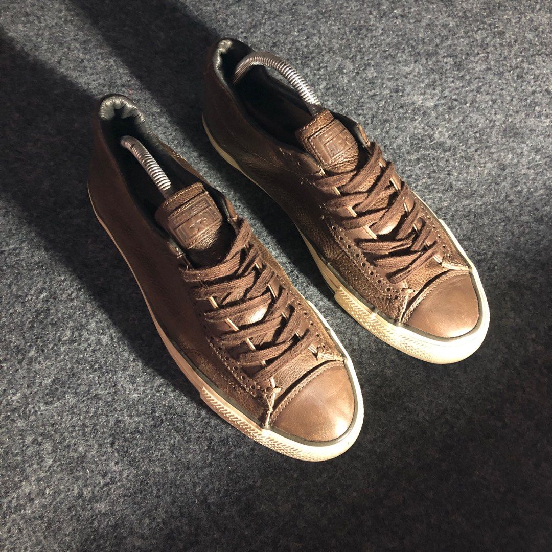 John varvatos converse brown hot sale leather