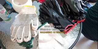 Black coated gloves