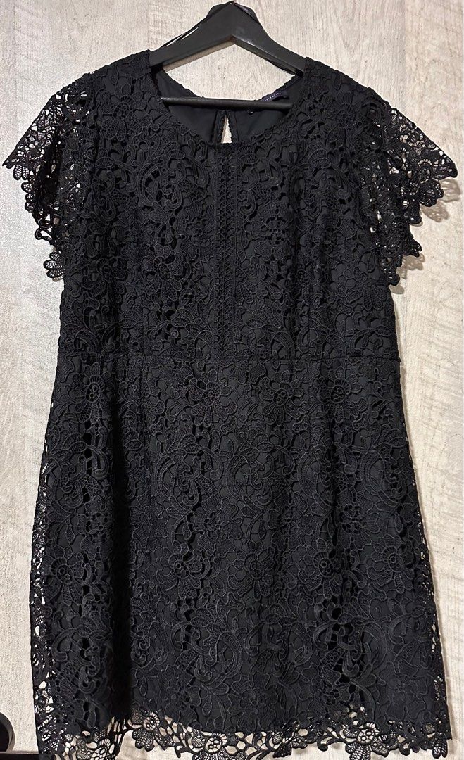 Marks and spencer 2025 black lace dress