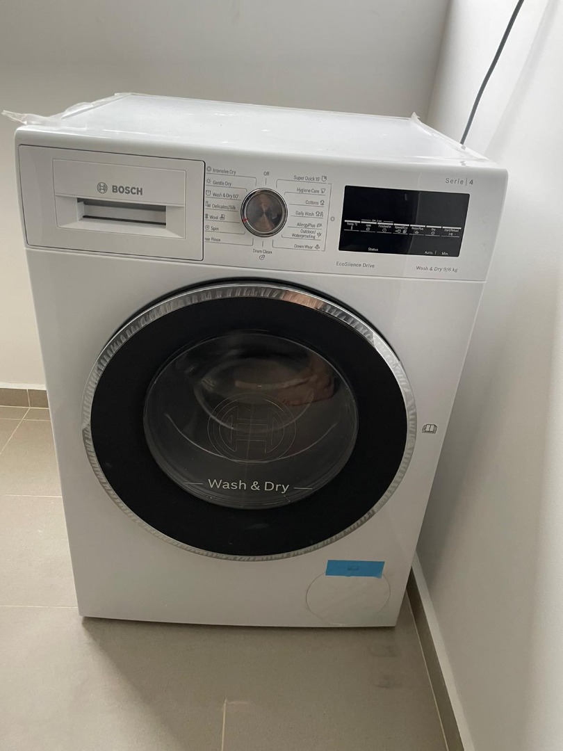Bosch Series 4 EcoSilence Washer / Dryer 9/6 kg frontloading, TV