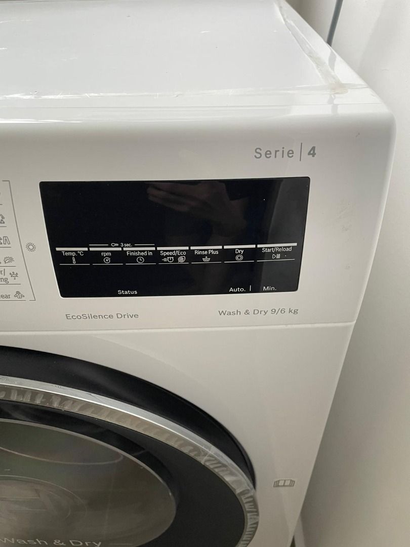 Bosch Series 4 EcoSilence Washer / Dryer 9/6 kg frontloading, TV