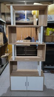 Brand New 4-layer Shelf with Cabinet (with minor flaws) - 9804