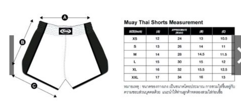 BRAND NEW FAIRTEX SHORTS SIZE S M L XL XXL WITH TAG BOXING MUAY