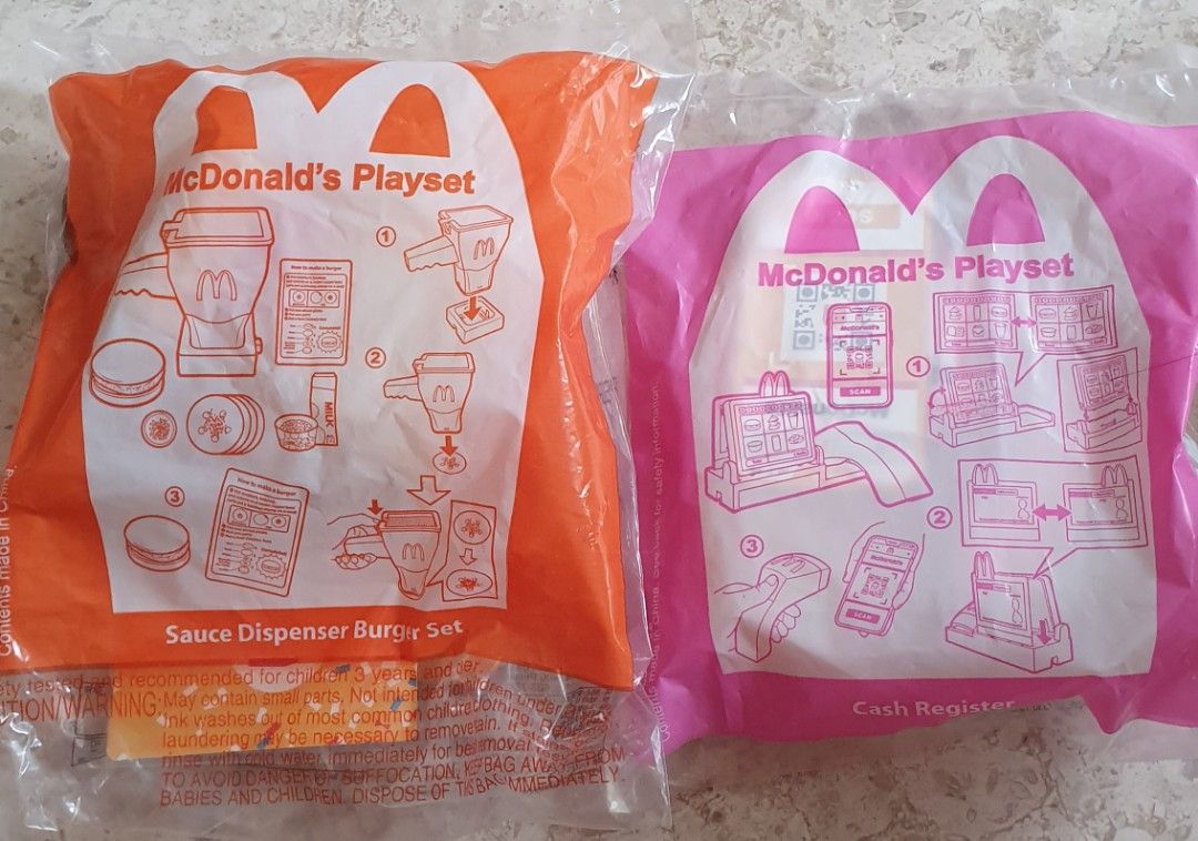 Brand New McDonald's Playset Cash Register & Sauce Dispenser Burger