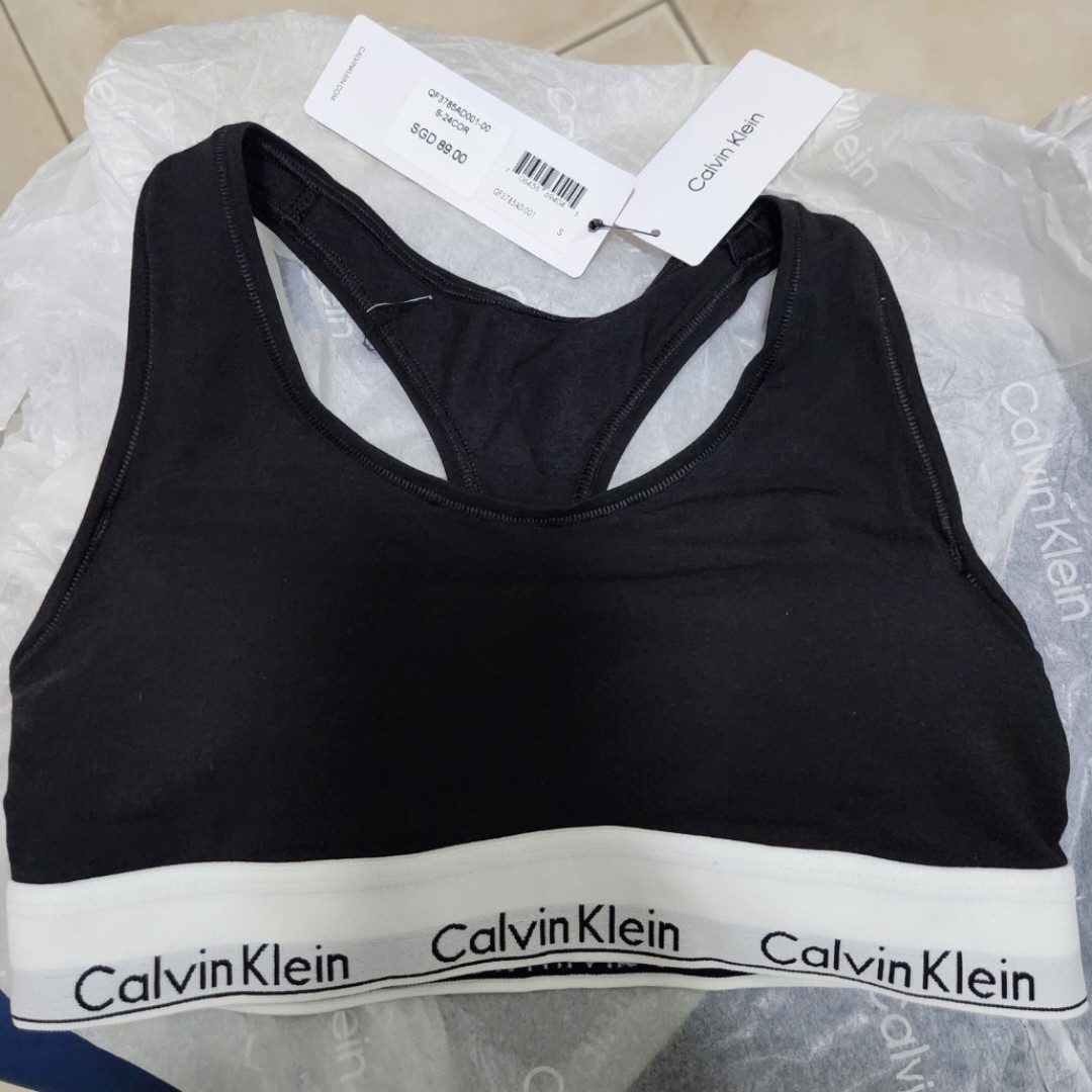 Calvin Klein Modern Cotton One Shoulder Lightly Lined Bralette
