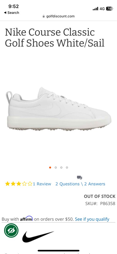 nike women's course classic golf shoes