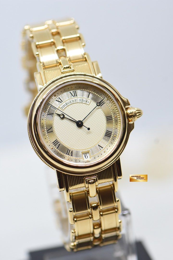 BREGUET MARINE LADY 35mm YELLOW GOLD IN BRACELET AUTOMATIC 5800BA