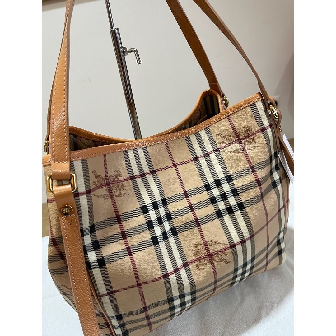 Burberry small haymarket deals check tote bag