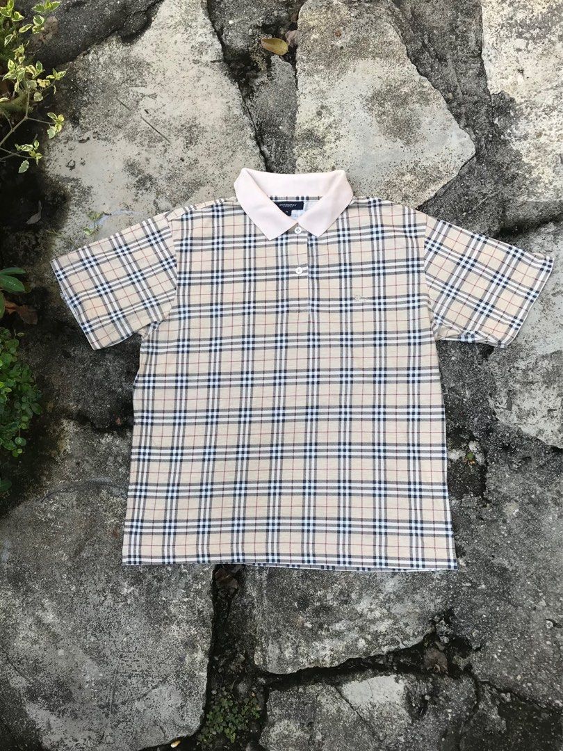 Burberry Nova Check Polo Shirt Men s Fashion Tops Sets Tshirts Polo Shirts on Carousell