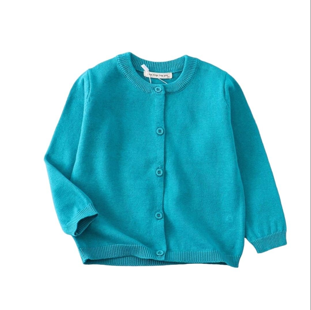 Girls 2024 turquoise cardigan