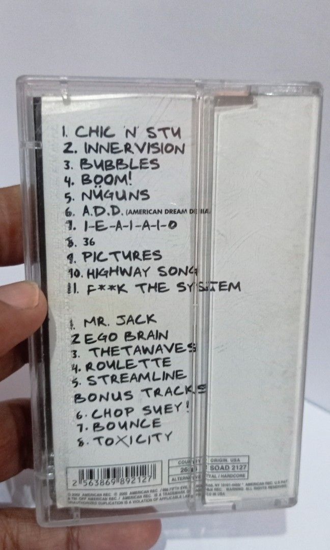 CASSETTE SYSTEM OF A DOWN STEAL THIS ALBUM Hobbies Toys