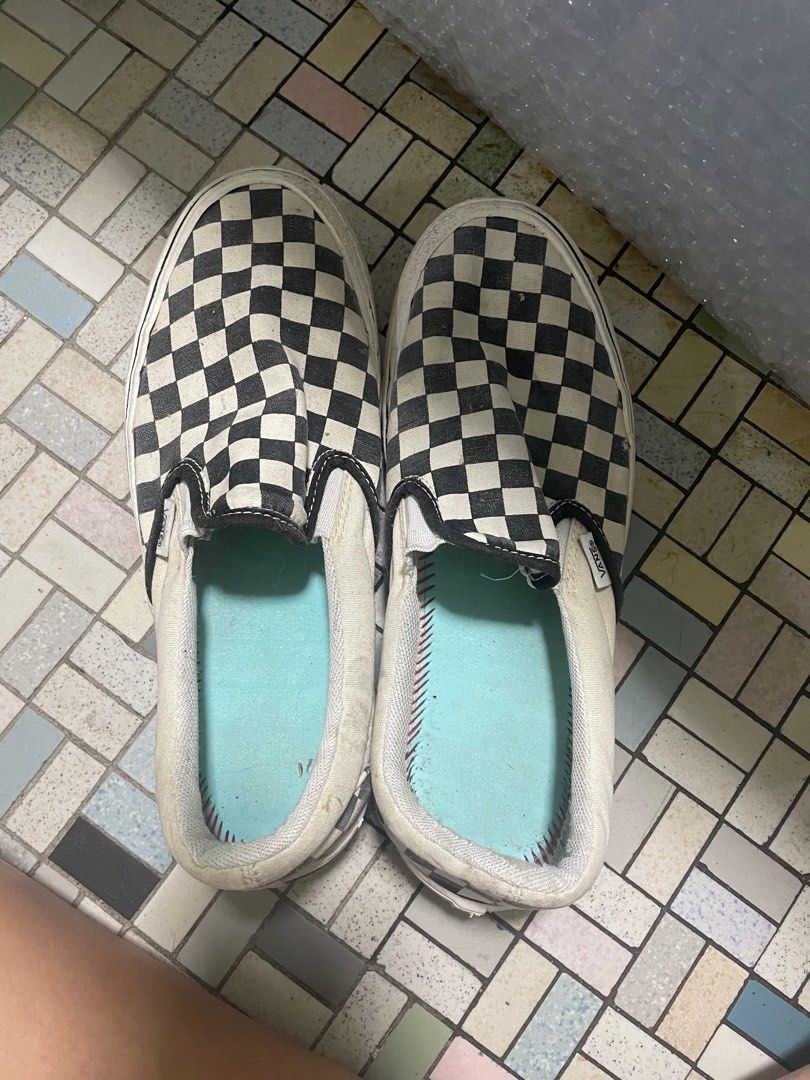 checkered vans light weight no soles uk6 Women s Fashion Footwear Sneakers on Carousell