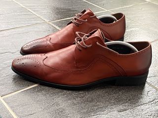 Chris-leather 皮革商務休閒皮鞋 45碼