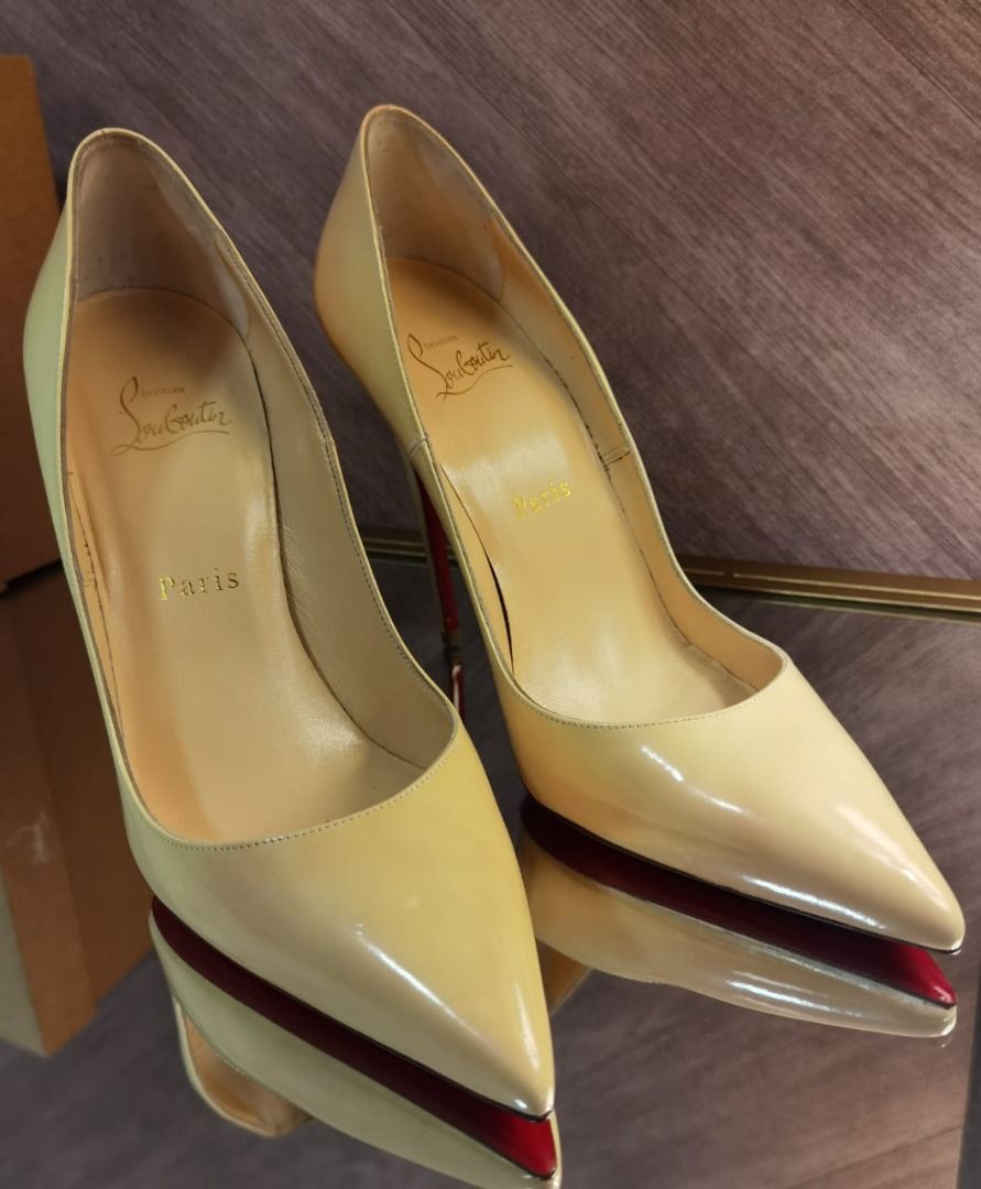 Louboutin sales heels cream