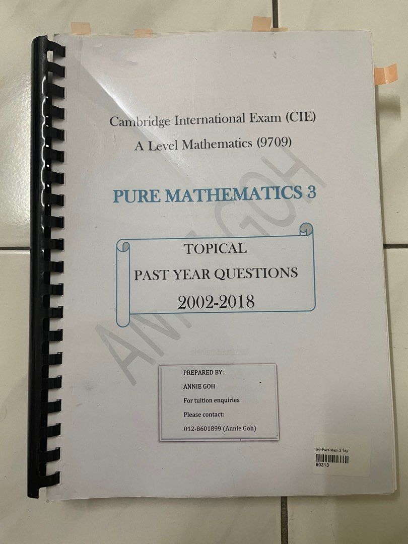 CIE A LEVELS PAST YEAR PAPERS PURE MATH 3, Hobbies & Toys, Books