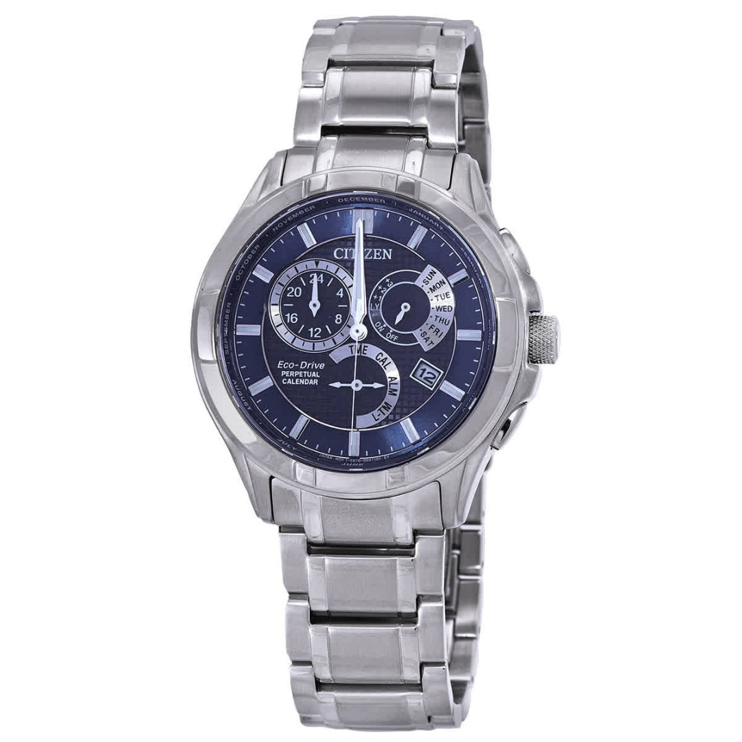 Citizen Eco-Drive BL8160-58L Blue Analog Silver Stainless Steel Classic ...