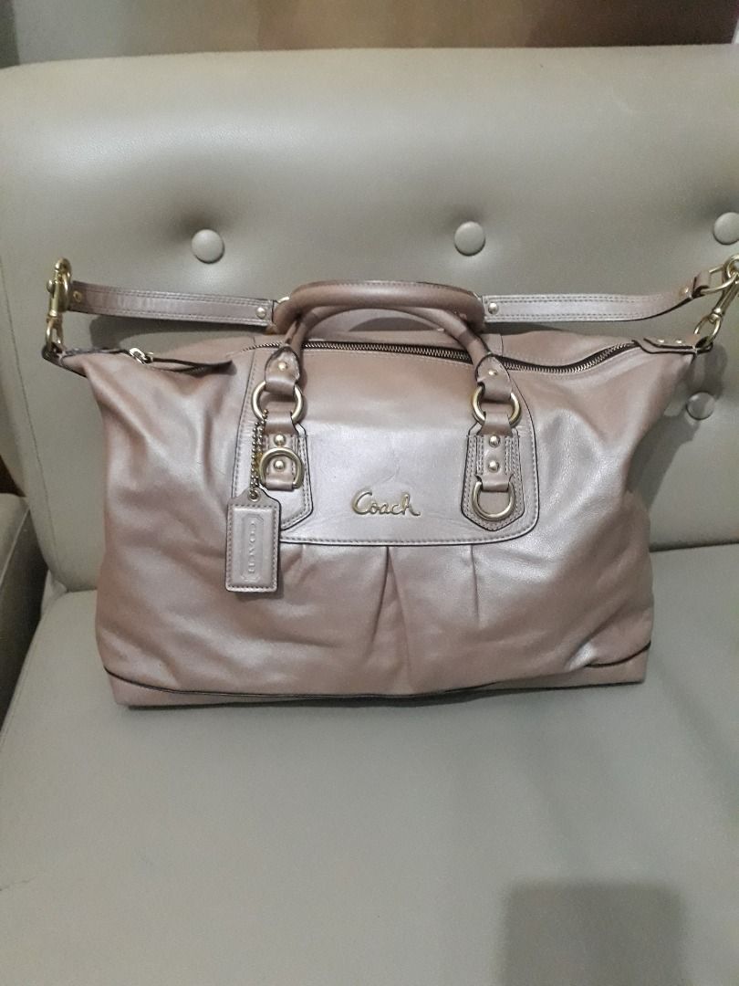 Coach ashley leather satchel top