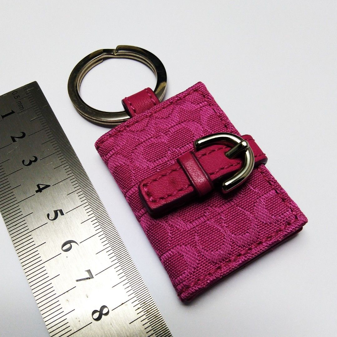 Coach bag hang tag keychain book pink Luxury Accessories on
