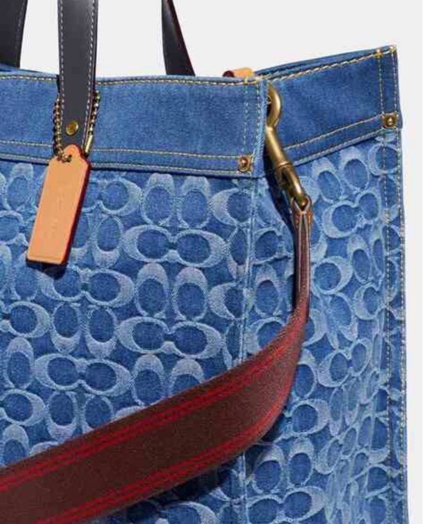 Coach field hotsell tote denim