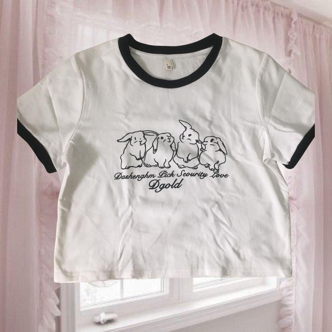 coquette cute bunny tee, Women's Fashion, Tops, Shirts on Carousell