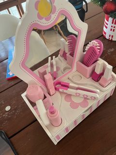 Cute girly wood makeup station. Playtime