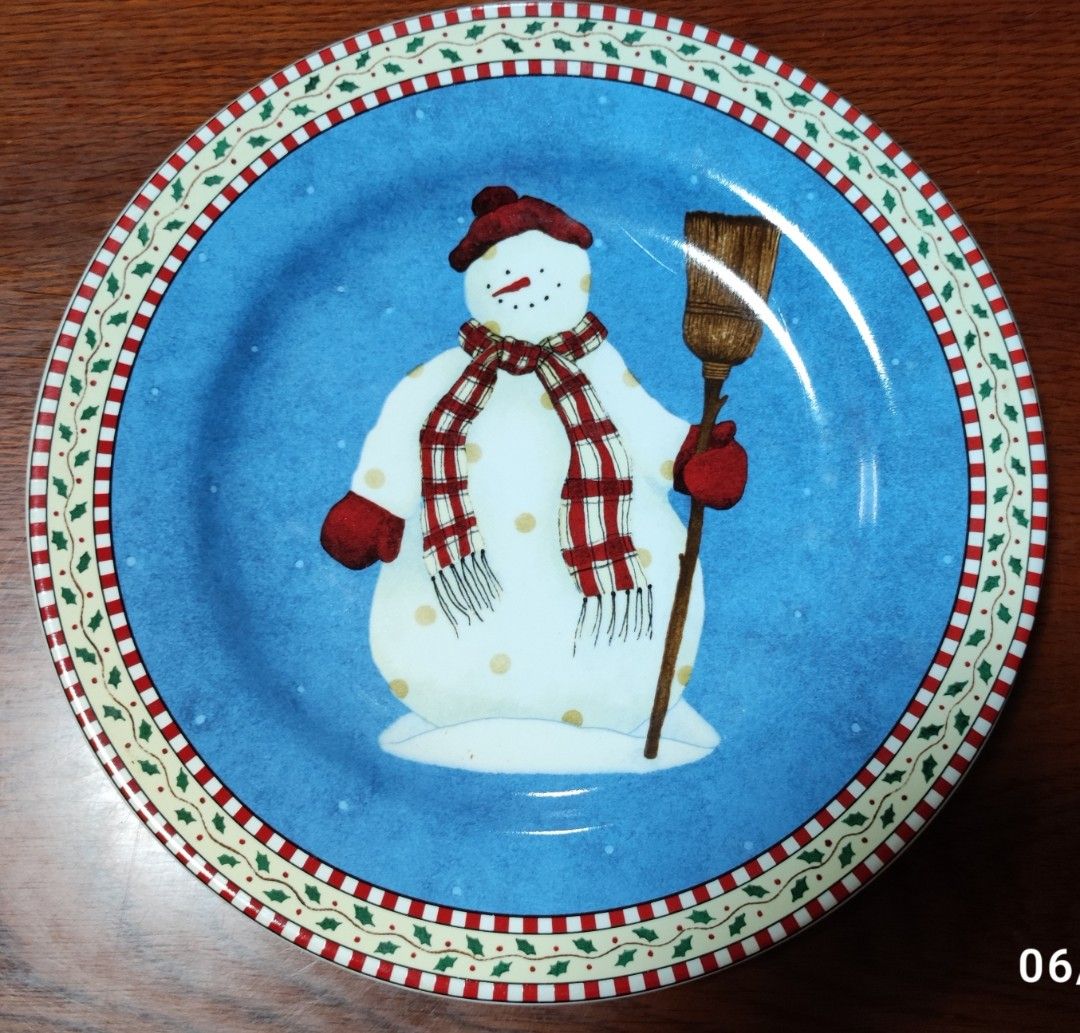 Debbie mumm clearance snowman dishes