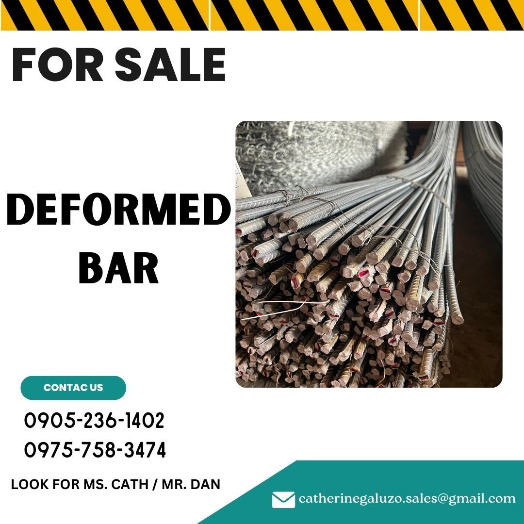 DEFORMED BAR (Category: Construction & Building Materials) located in Manila. Submitted by cathvesta_sales (Listing ID 1269791158, Image 1). Description: .