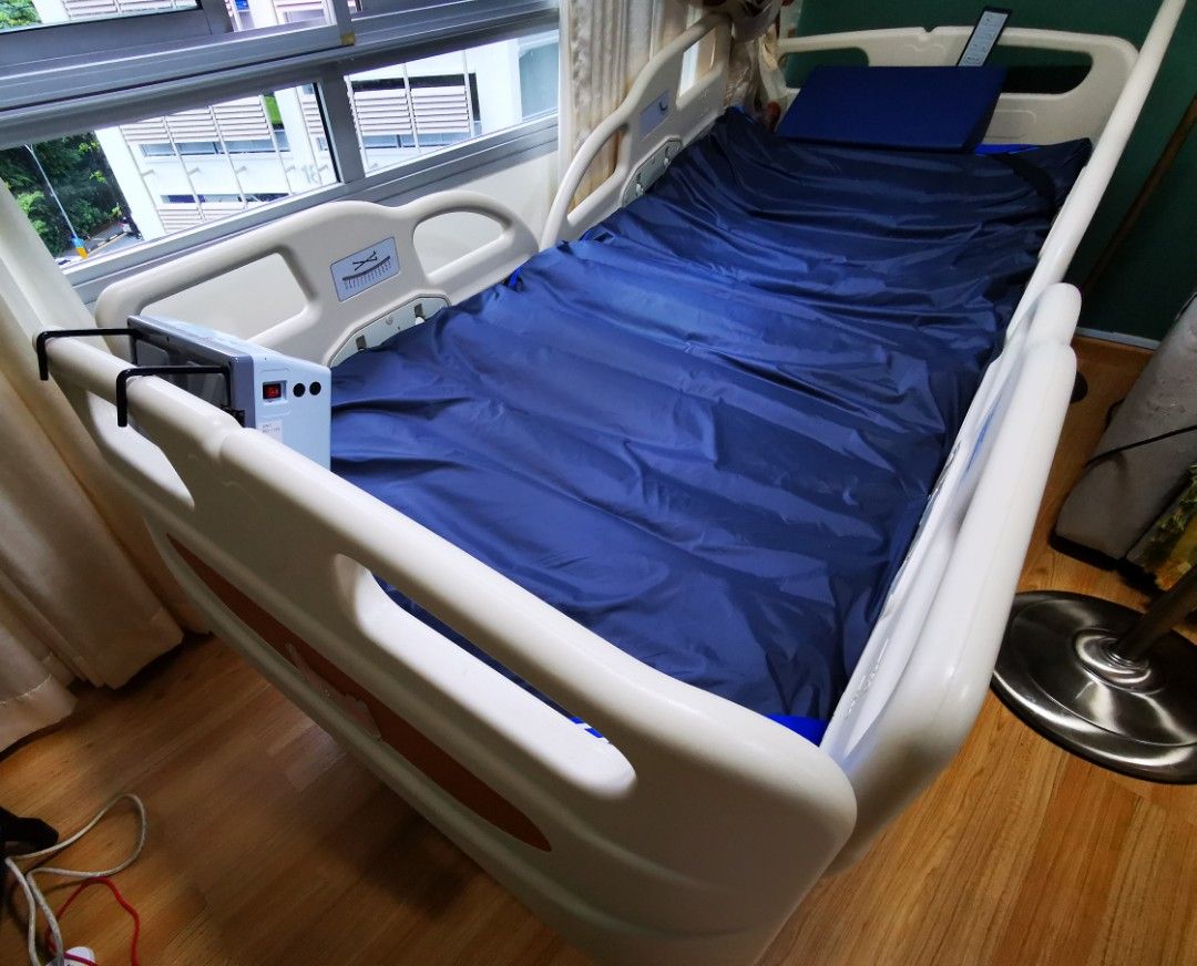Electric Hospital Bed with Air Mattress, Furniture & Home Living