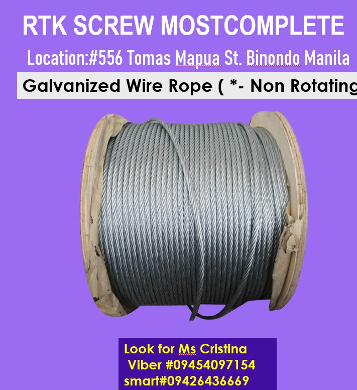 Galvanized Wire Rope ( *- Non Rotating ), Commercial & Industrial ...