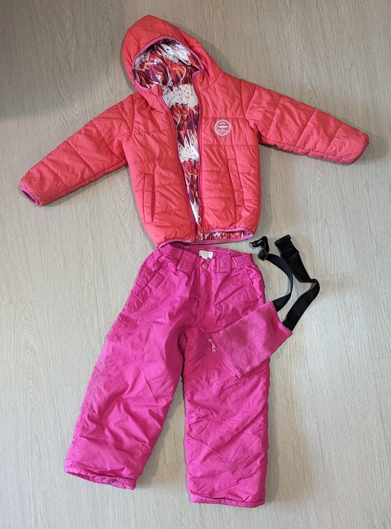Girls winter coat and snow top pants