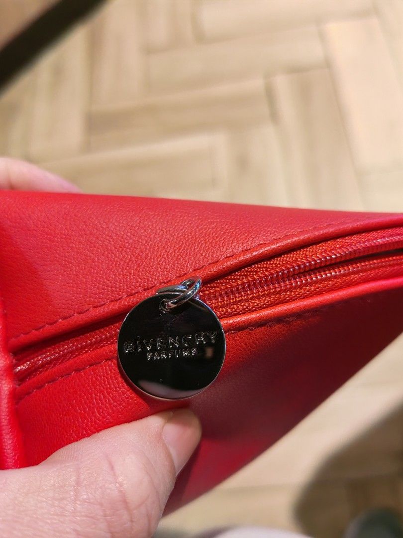 GIVENCHY Parfums Large Red Pouch Makeup Bag Cosmetic Pouch Carousell