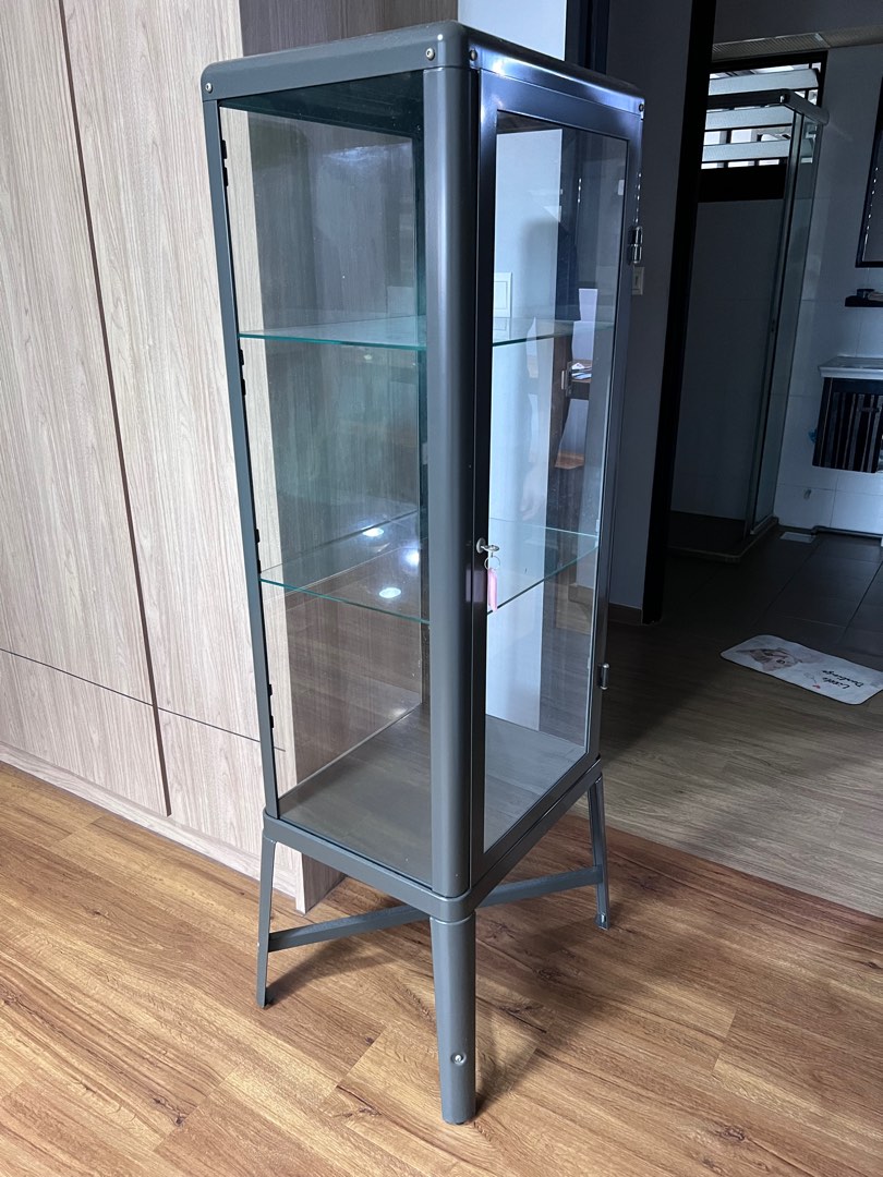 Glass Display IKea, Furniture & Home Living, Furniture, Shelves