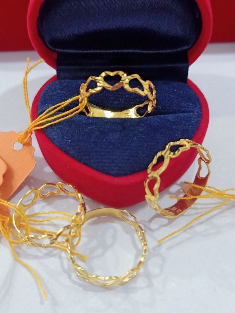 Gold 916 Ring Fashion Women s Fashion Jewelry Organisers