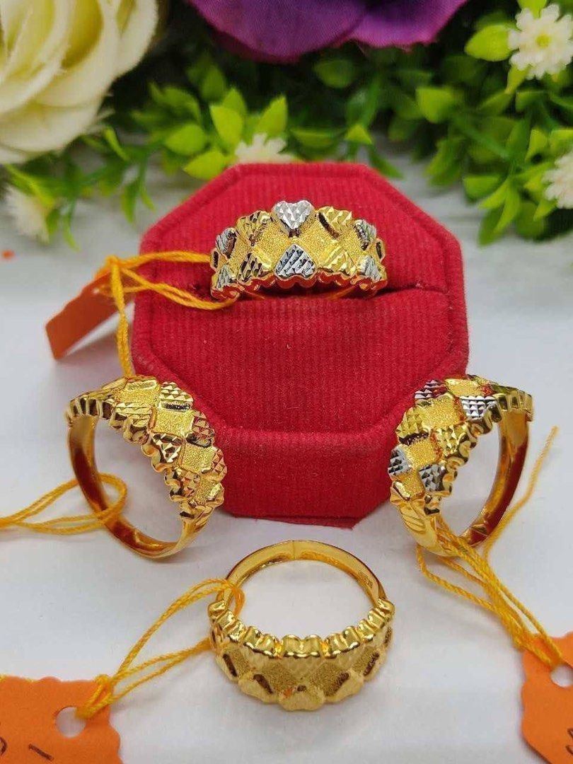 Gold 916 Ring Fashion Women s Fashion Jewelry Organisers