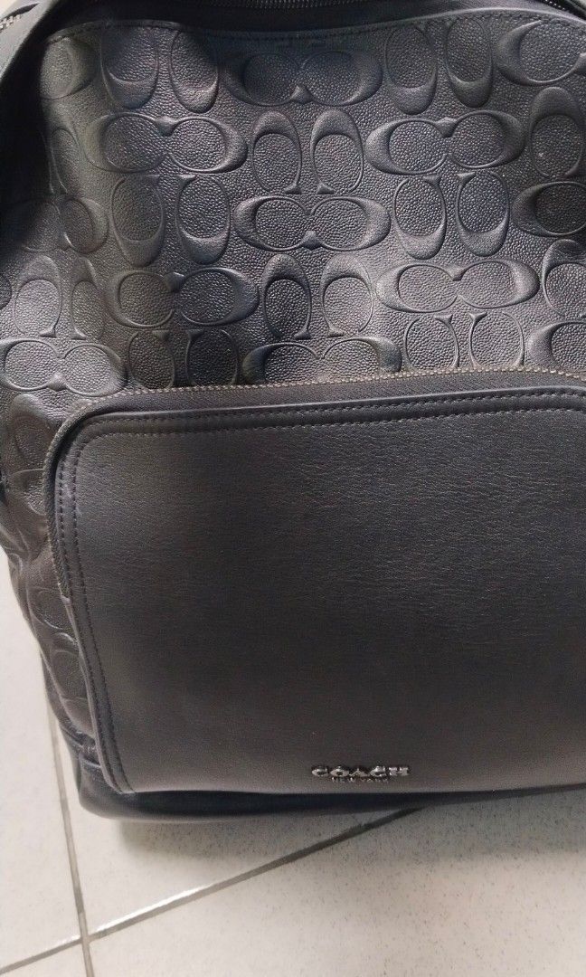 graham backpack in signature leather Coach F50719