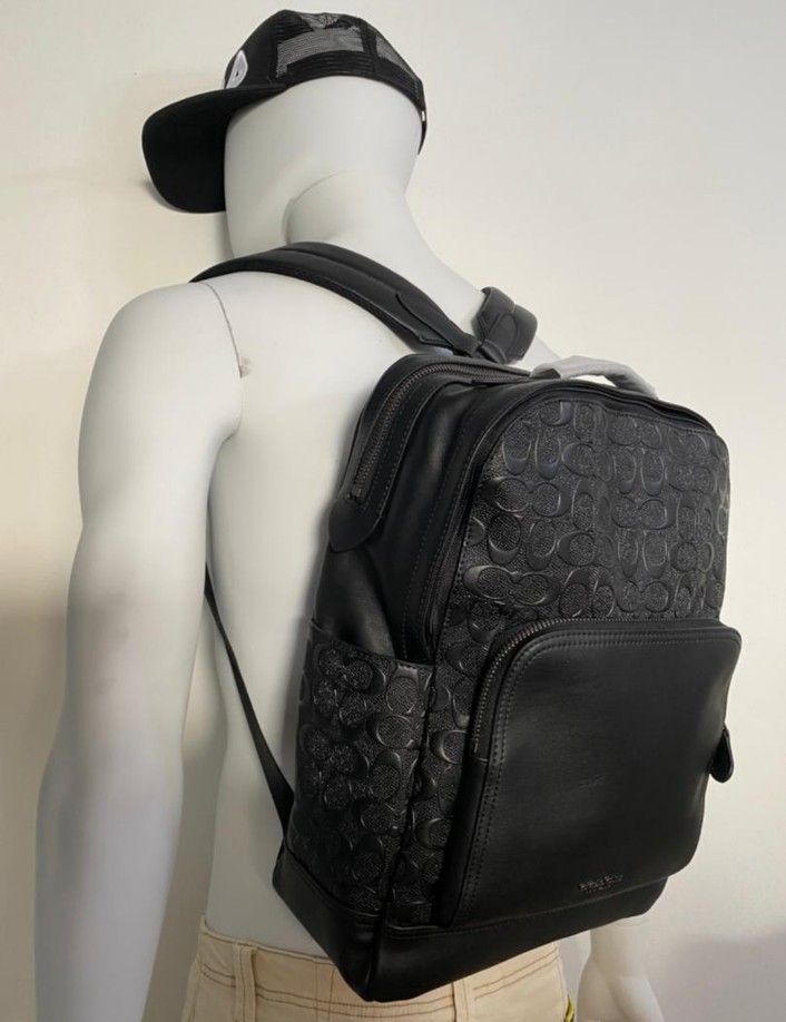 graham backpack in signature leather Coach F50719