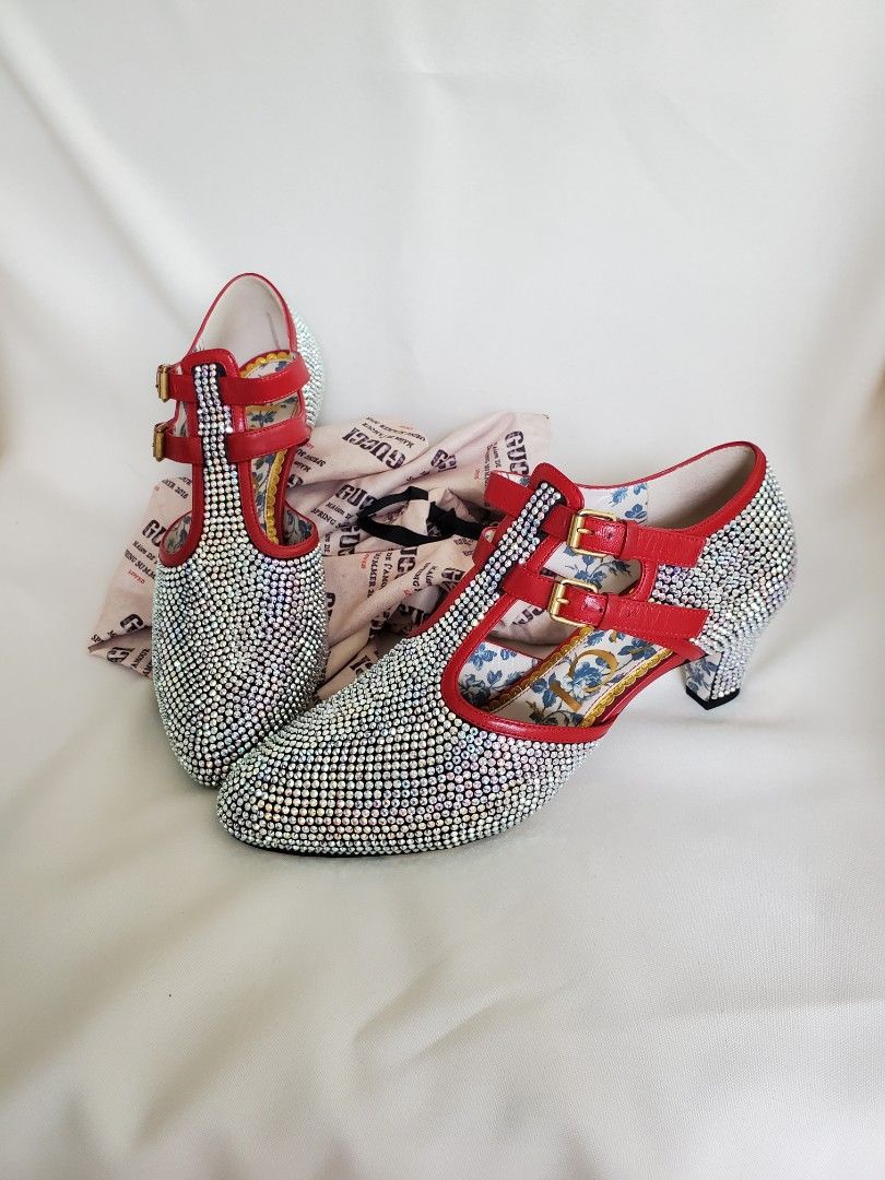 Gucci shoes swarovski best sale