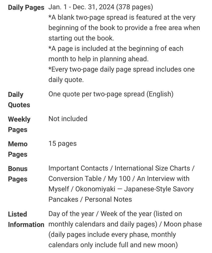 Hobonichi Techo 2024 English Planner Book, Hobbies & Toys, Stationery