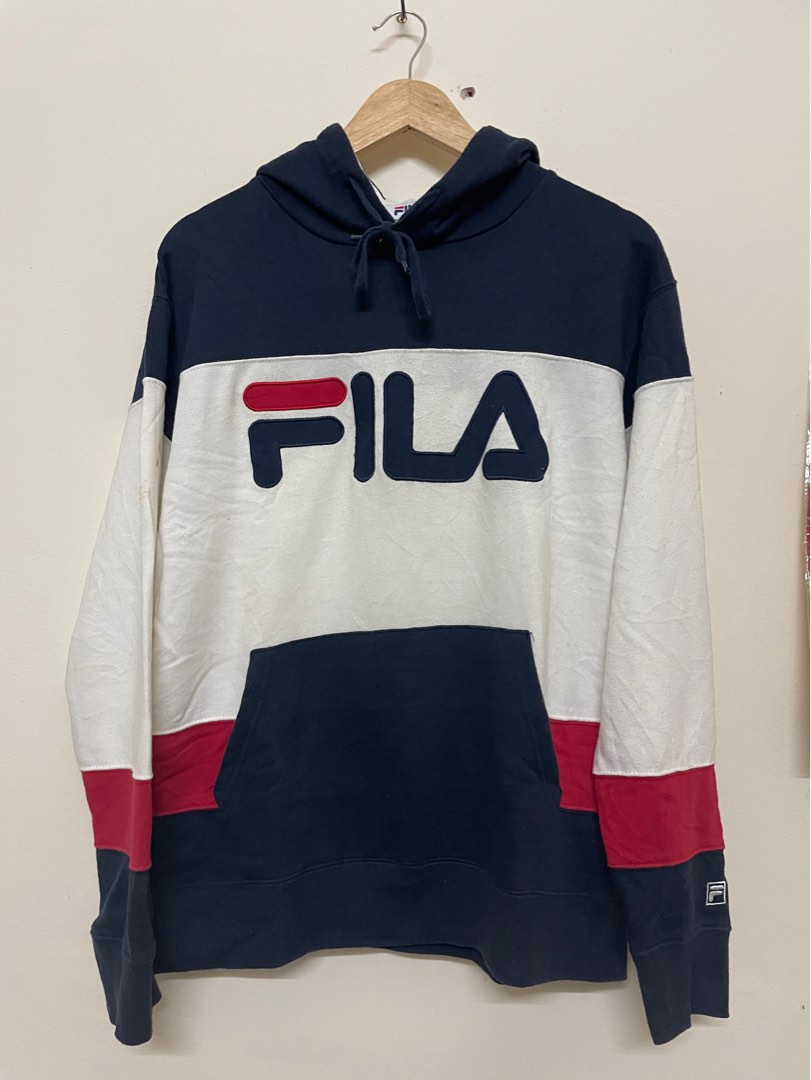 Fila tricolor hoodie store