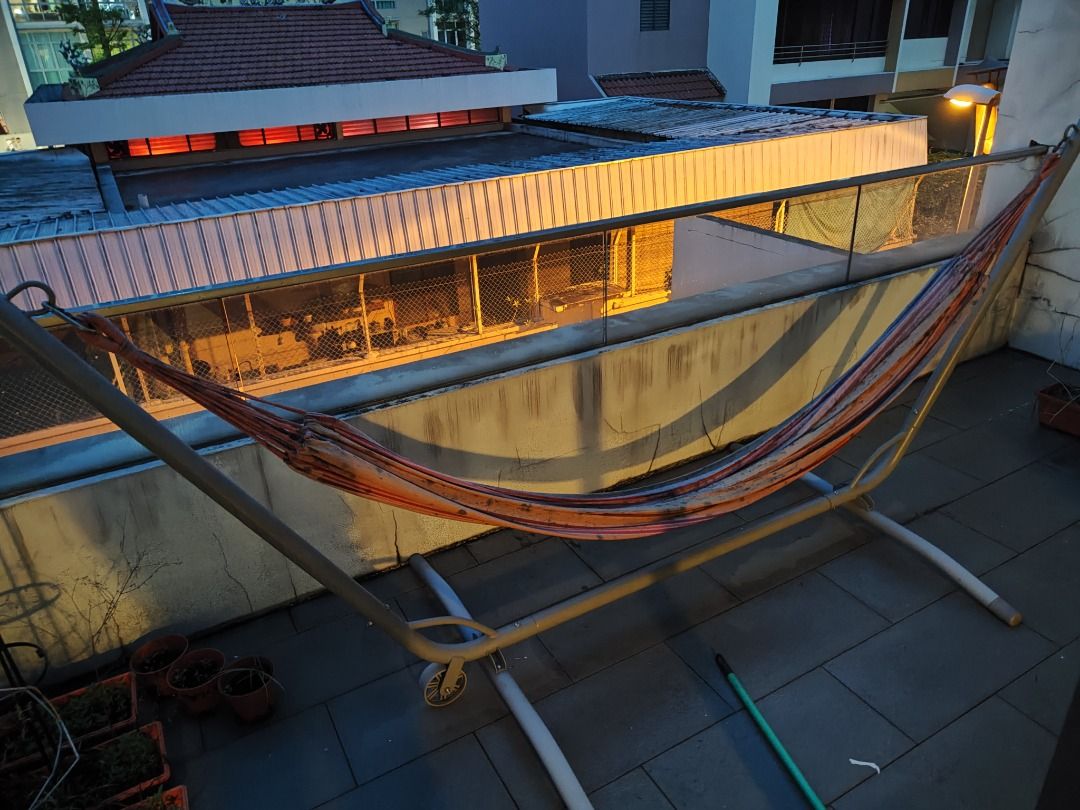 IKEA hammock stand (stand only), Furniture & Home Living, Outdoor