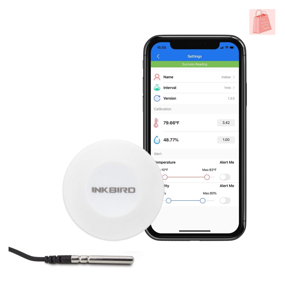Inkbird Thermometer and Hygrometer Smart Sensor Data Logger with