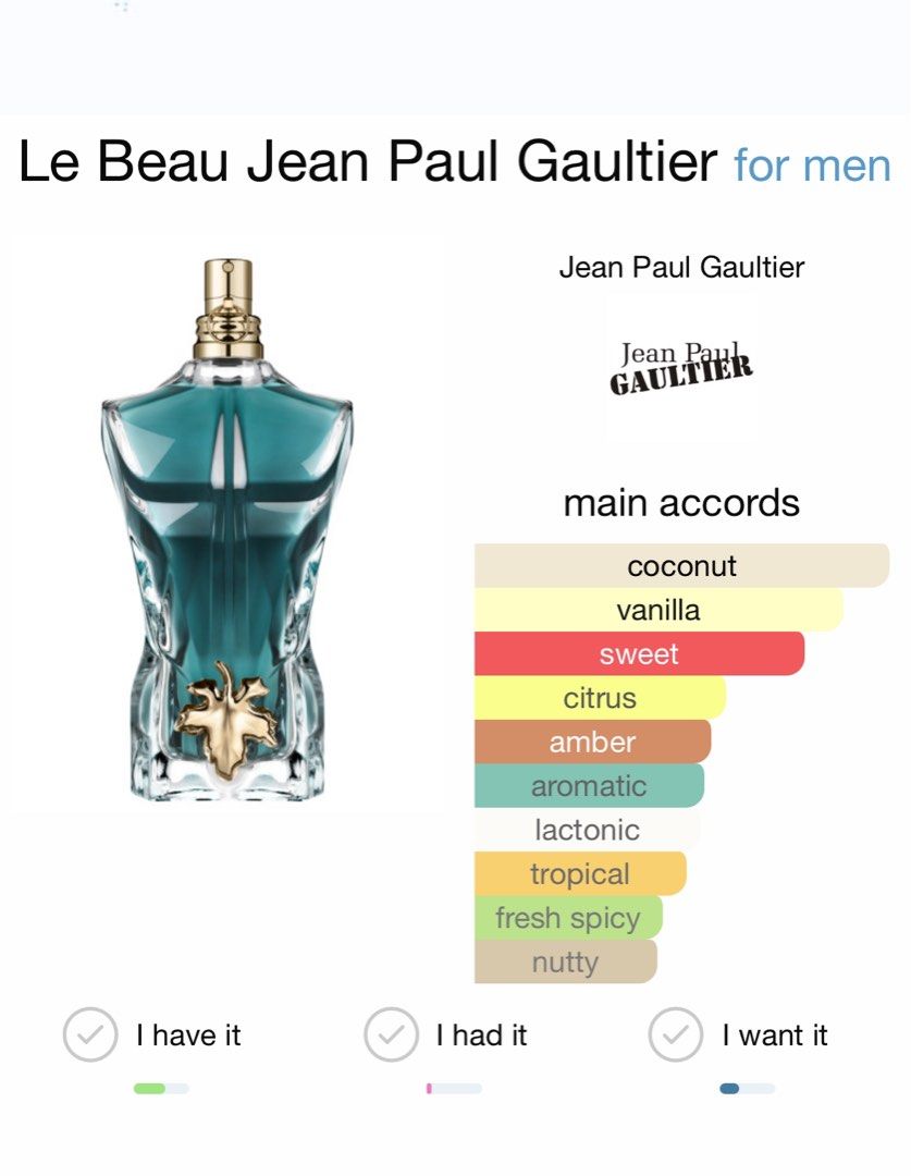 Jean Paul Gaultier Le Beau EDT